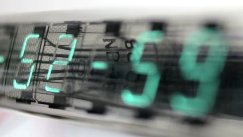 numerical digital display made from an LED clock counter
