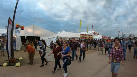 Crowds of party people at Tulsa Octoberfest - TULSA / OKLAHOMA - OCTOBER 21, 2017
