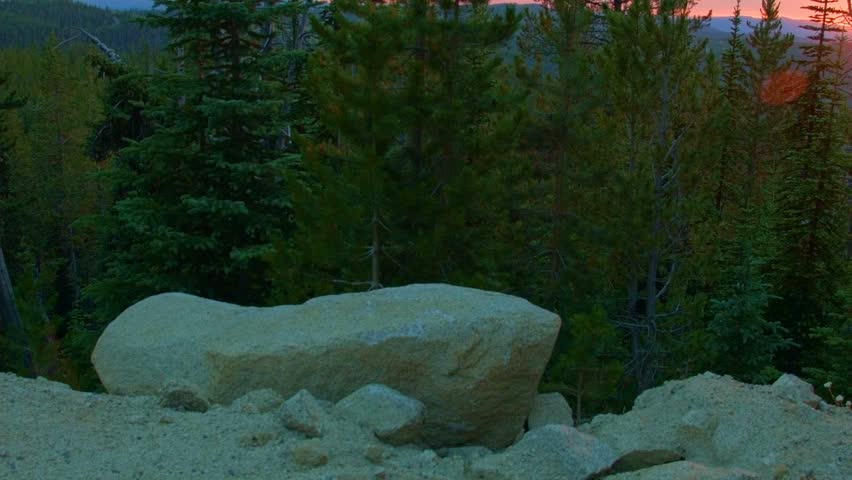 Granite Orange forest sunset Elkhorn Mountains Oregon Wallowa