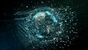 Digital World entering digital age global connectivity. Planet earth rotating animation future technology business concept hologram Networks of Information new technology - Powered by Shutterstock - Get 15% off with code: PIKWIZARD15