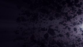 Cinematic flight into a deep space asteroid field. Highly realistic animation with volumetric light. 4K UHD. 16-bit color depth. - Powered by Shutterstock - Get 15% off with code: PIKWIZARD15