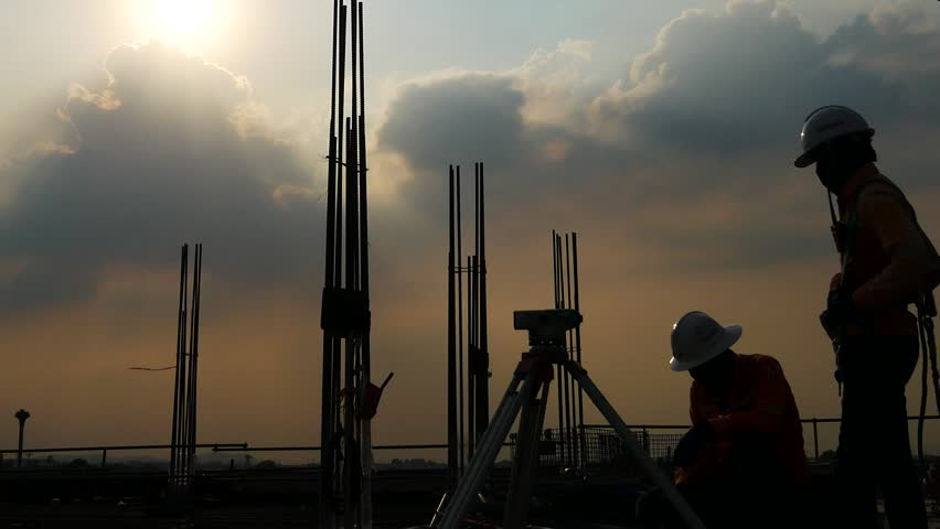 Modern surveyor equipment theodolite or tacheometer used in surveying and building construction for precise measurement. Total station outdoor at construction site. Copy space Royalty-Free Stock Footage #32856958