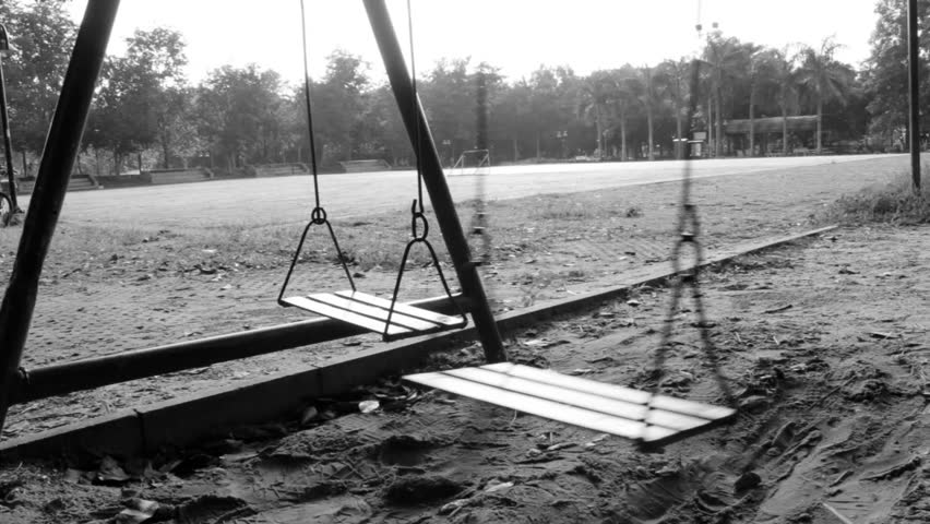 black swing set