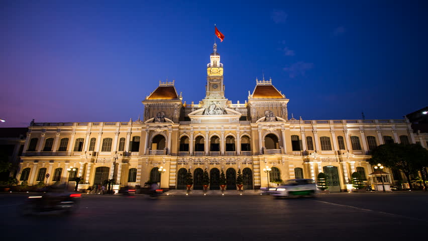Timelapse Vietnam HCMC City Hall