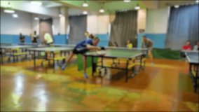 table tennis blurred slow motion video. beautiful table tennis game