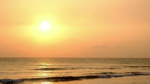 video of ocean and beautiful sunset landsacpe