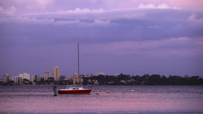 Boats in the Swan River at Matilda Bay near Crawley in Perth, Western Australia.