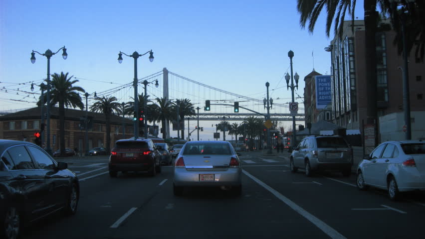 SAN FRANCISCO - CIRCA FEBRUARY 2012: (Timelapse View) Driving away from San