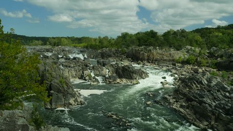 View at Great Falls of Potomac river Virginia USA
