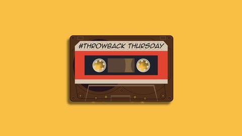 Audio cassette tape playing animation - Throwback Thursday