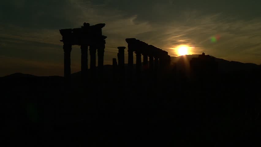 Sunset in Historic ruins