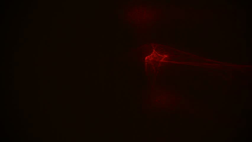 Concept of a red line on a black background for titles. 