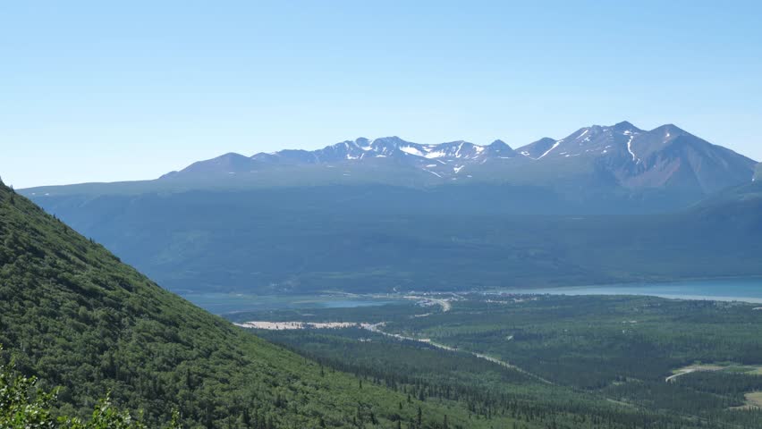 Beautiful Nature Landscape Mountain and Lake Panorama - Yukon Canada