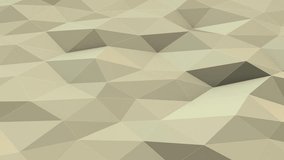 Beige low poly background waving motion design, seamless looping. HD resolution. 20 seconds.