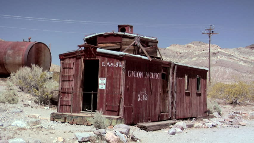 The Ghost Town of the deserted Goldmine Town of Rhyolite