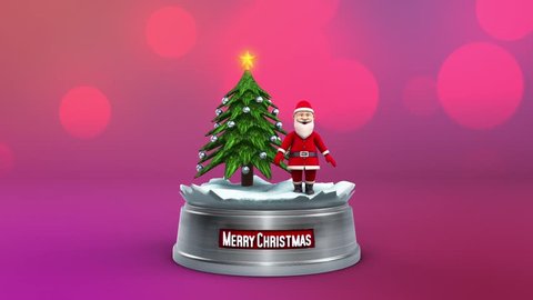 christmas tree music box on blue Stock Footage Video (100% Royalty-free