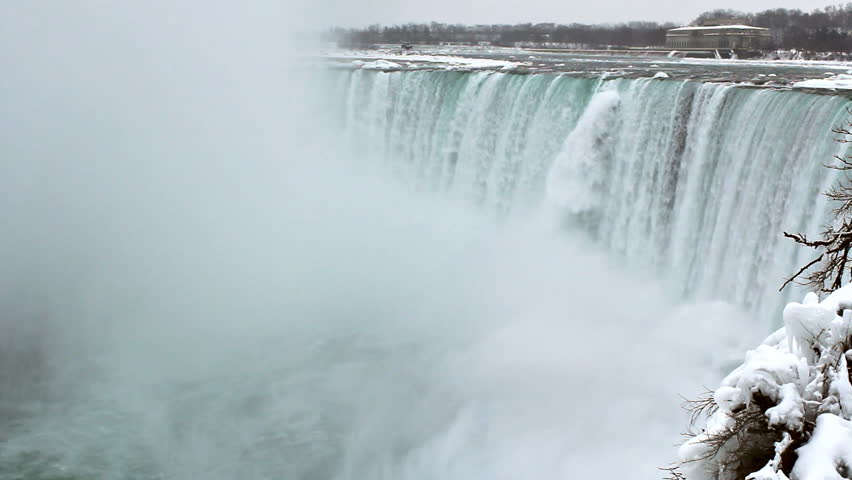 Niagara Falls Winter 1. Scenic of Niagara Falls on a very cold January day. Snow