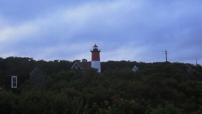 Nauset Light Time-Lapse. The Nauset Beach Lighthouse in Cape Cod Massachusetts.