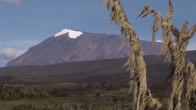 Time Lapse.Mt. Kilimanjaro, with 5.895 m Uhuru Peak Africas highest mountain as well as worlds highest free-standing mountain. One of World`s Largest Volcanoes. Video shot with an old camera.