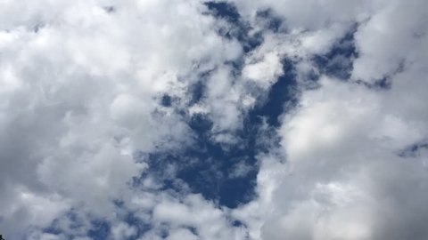 time lapse of Clouds move and gather in the sky.