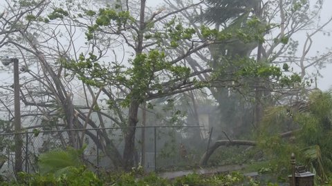 Hurricane Maria pounding winds fury