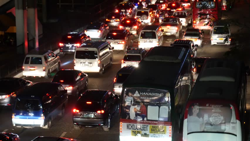 Manila, the Philippines-October 24, 2017: Traffic in Manila