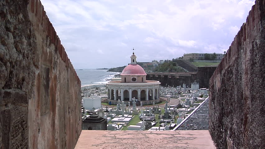 The Cemetario Santa Maria Magdalena De Pazzis overlooking the Atlantic Ocean