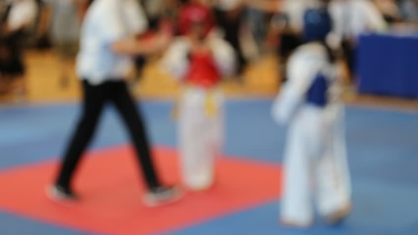Taekwondo blur background.
