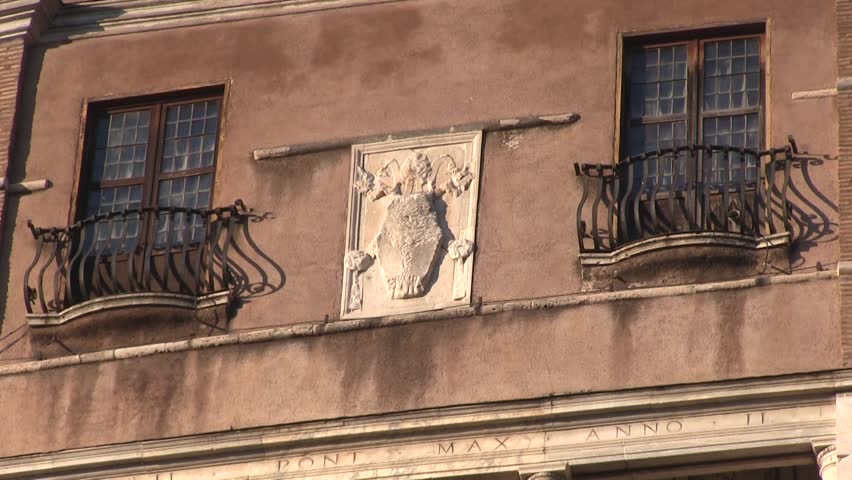 Rome, Italy. St. Angel Castle. Detail of coat of arms