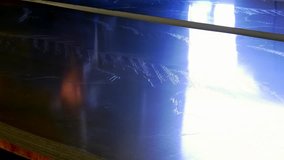 Cutting holes of metal sheets on industrial CNC machine. Automation of work. Refrigeration and ventilation equipment and air conditioners. Modern technologies. - Powered by Shutterstock - Get 15% off with code: PIKWIZARD15