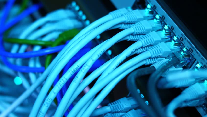 Cables and connections on network server. Royalty-Free Stock Footage #3305639