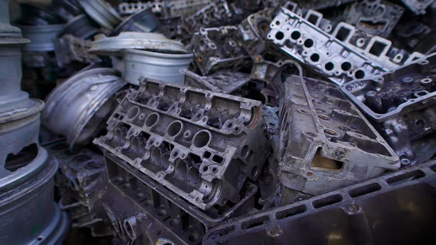Background of plenty of metal industrial garbage in pile on junkyard | Shutterstock HD Video #33060802