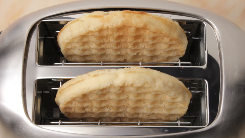 Waffle in toaster