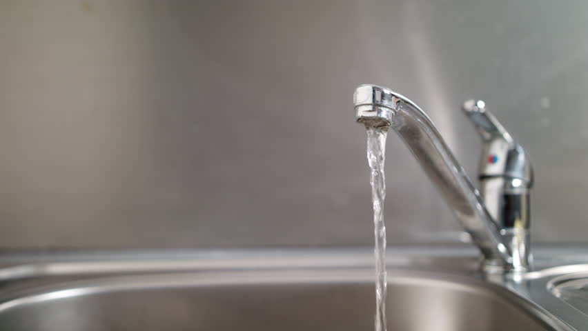 Water Running from a Tap Stock Footage 