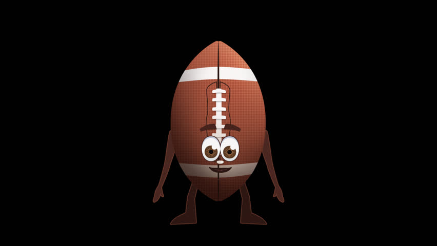 Cartoon American Football Ball Sleep Animation with Alpha Channel
