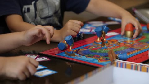 Tabletop games Little kids children play board game