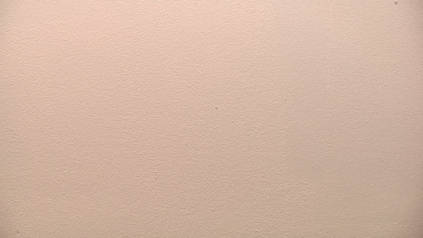 painter rolls red paint onto a white wall