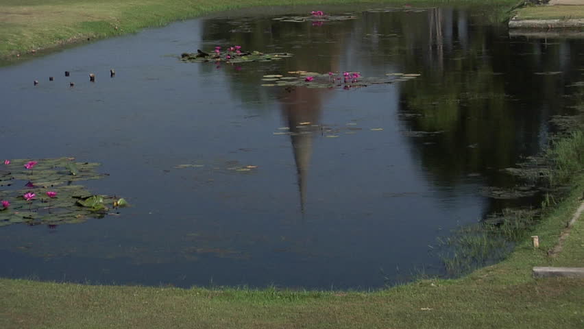 Buddha Statues at the Ruins of Wat Mahathat at the Historical Park of old Sukhothai