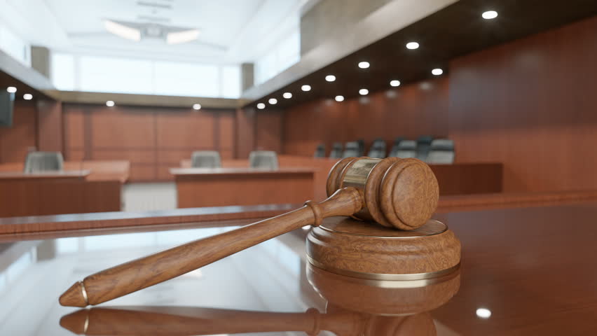 Courtroom And Gavel Royalty-Free Stock Footage #33077128