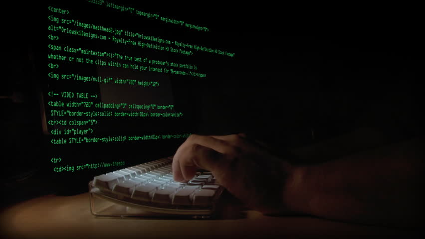 Writing computer code.