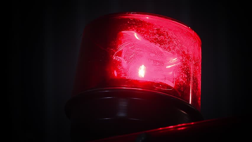 Red Light Of Fire Truck in the Fire Station. Close-Up. Royalty-Free Stock Footage #33101992