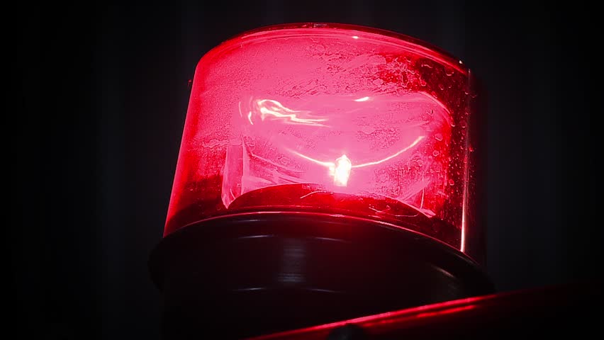 Red Light Of Fire Truck in the Fire Station. Close-Up. | Shutterstock HD Video #33101992