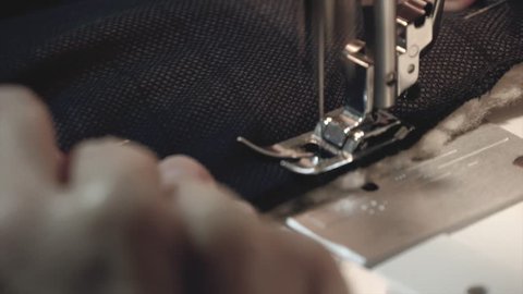 Sewing of fabrics with sewing machine