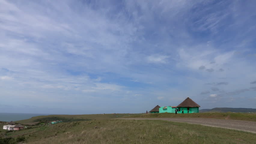 Wide of Xhosa huts in the Transkei.