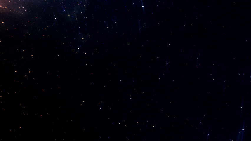 Starfield time lapse, falling star, loop