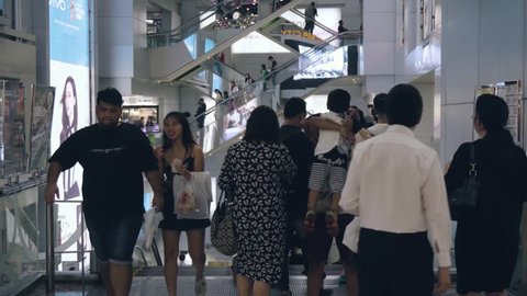 Interior of MBK Mall in Bangkok, Thailand - September 2017
