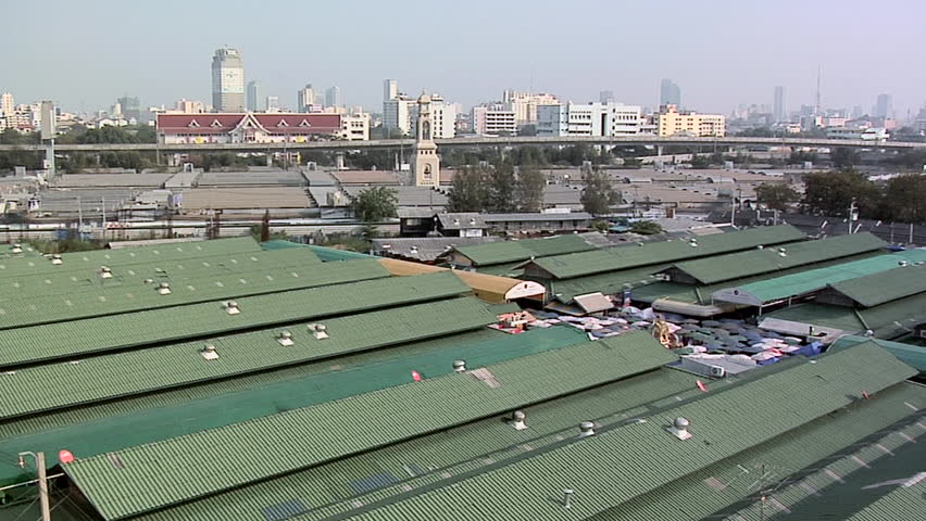 Above the Rooftops of the Chatuchak Weekend Market in Mo Chit, Bangkok