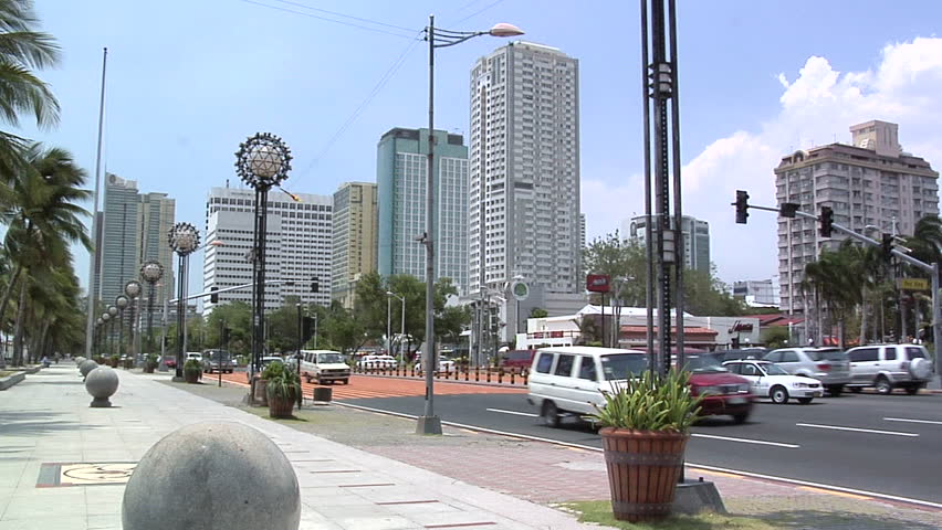 Roxas Boulevard and the High Rising Buildings of Malate, Manila, Philippines