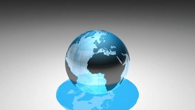 Global 0805: A blue Earth globe rotates against a graduated background (Loop).