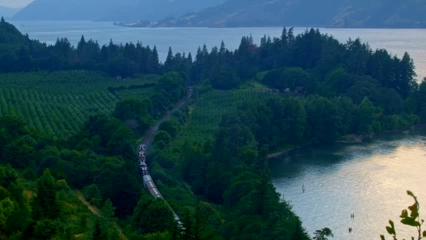 Train from ruthton park hood river Columbia River Gorge Oregon